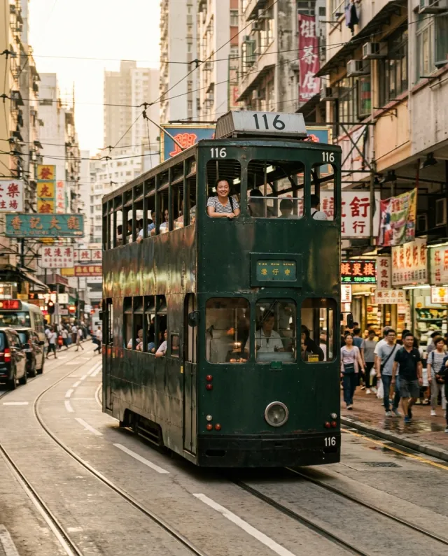 Double decker tram, Hong Kong