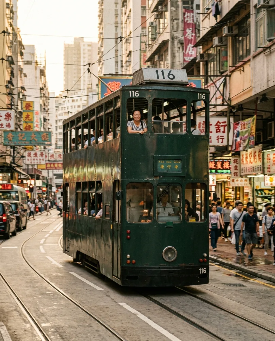 Double decker tram, Hong Kong