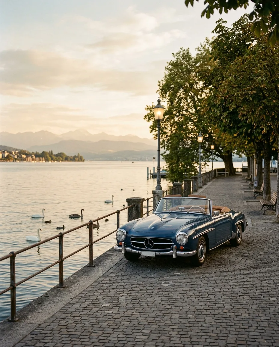 Lakeside vintage convertible, Zurich